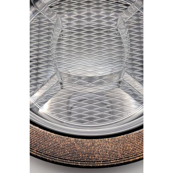 Japanese OMC Wood Tone Plastic Round Storage Bowl - Picture 2 of 6